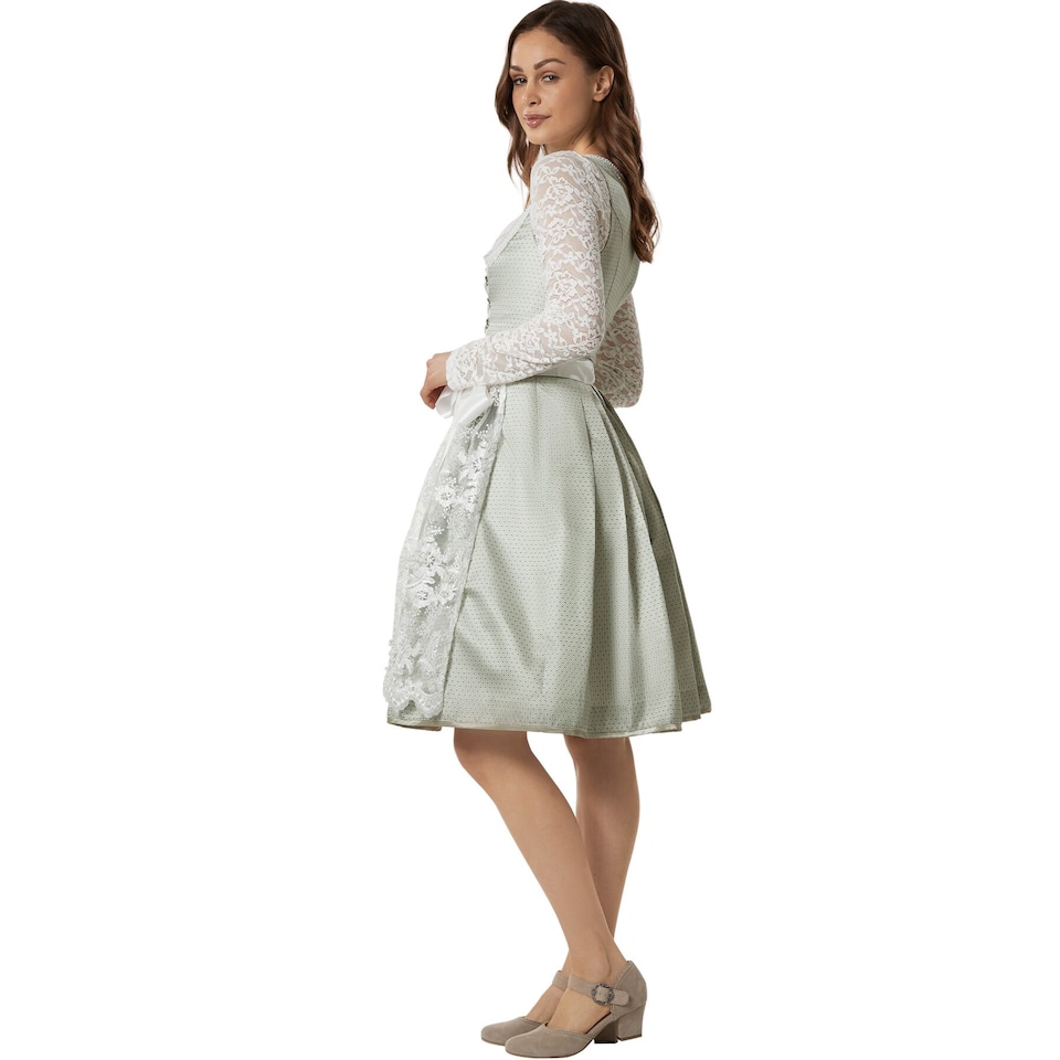image 1 of Midi-Dirndl Klara Womens Oktoberfest Fancy Dress Costume | Green | mint | 1