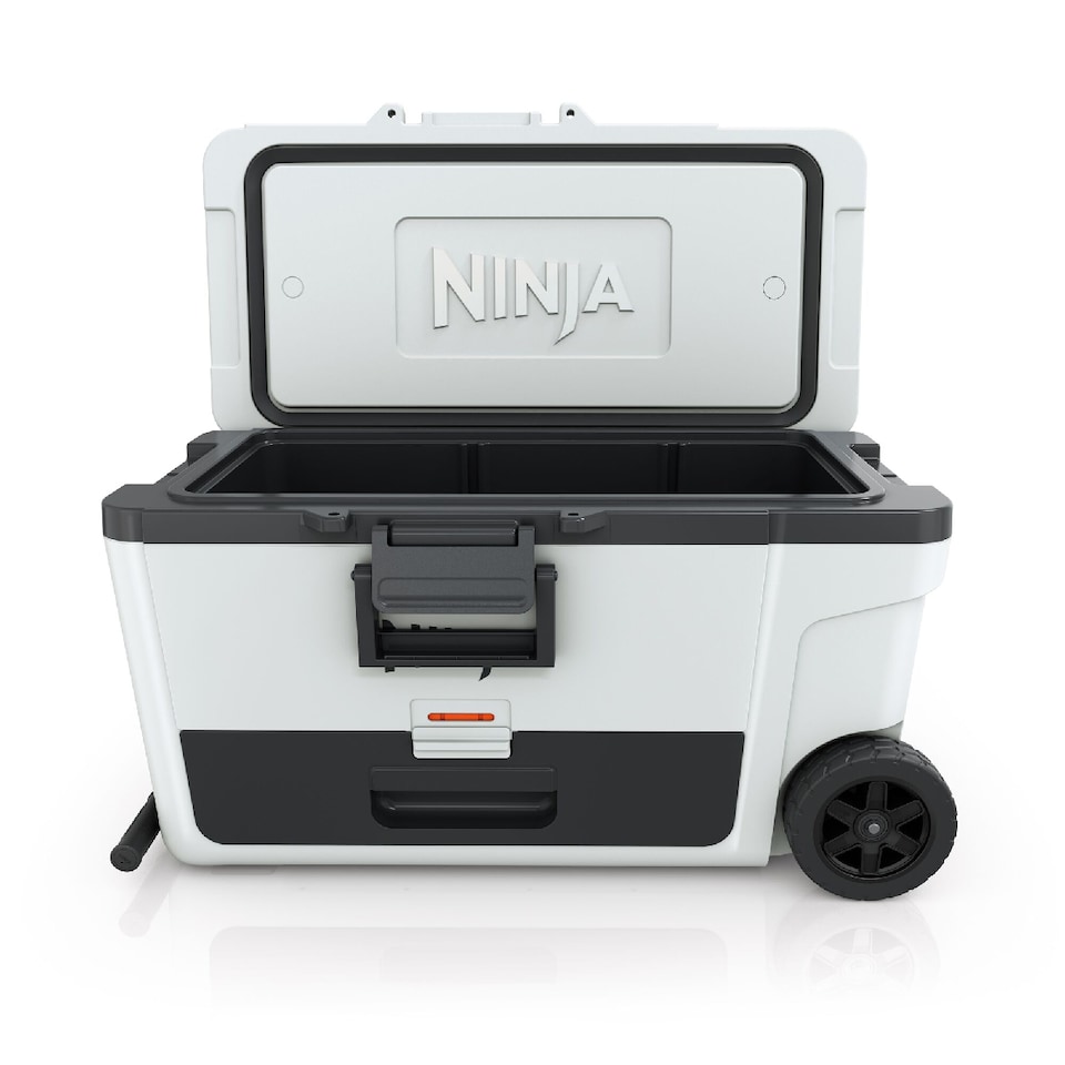 image 1 of Ninja FrostVault 65QT/61L Wheeled Cooler with Dry Zone, Cloud White FB265EUUKWH