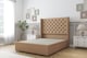 image 1 of Sloomy Dior Latte Dumfries Divan Bed Base No Drawers With 54 Inch Wingback Headboard | Brown | Latte | Small Single | 1