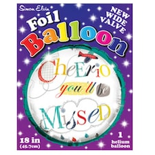 Simon Elvin Cheerio You´ll Be Missed Circle Foil Balloon - Multicoloured - One Size Multi