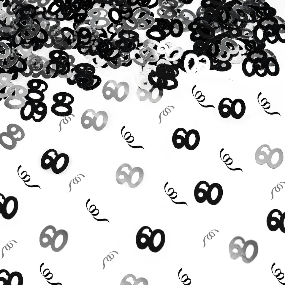 image 1 of 2 x 14g 60th Blue Happy Birthday Confetti