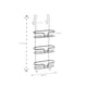 image 3 of Showerdrape Dante Black 3 Tier Over Door Hook Door Shower Caddy | Black | 1
