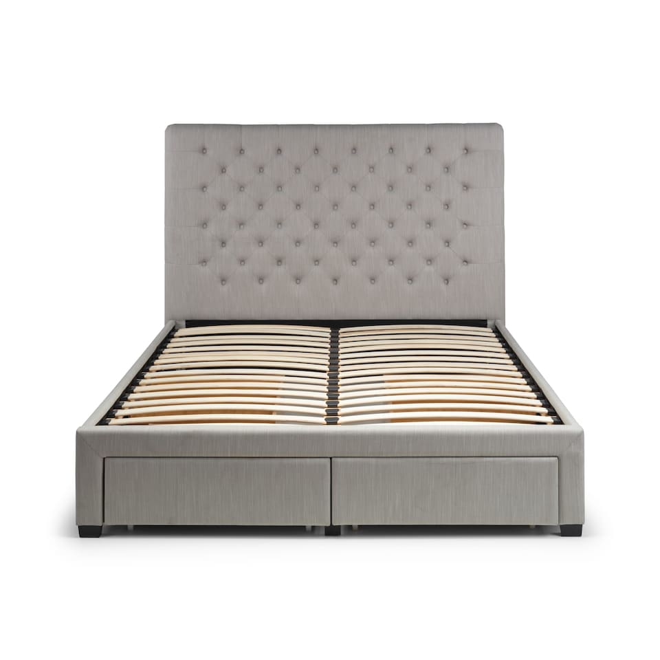 image 1 of Lunar 4 Drawer Bed - Grey Linen - King (150cm)