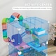 image 3 of Pawhut 5 Tier Hamster Cage, Gerbil Cage with Tube Exercise Wheels, Tunnel, Water Bottle, Dishes, Blue, 58H x 46L x 30Wcm