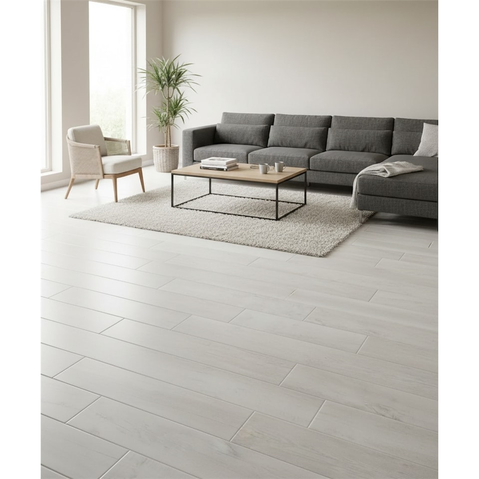 image 1 of Premium Walnut Matt Porcelain Wood Effect Floor Tile (45 Pack - 5 Box - 6.1m2 Coverage) - Playroom- Inspired by Latin America