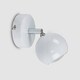 image 1 of ValueLights Retro Eyeball Spotlight Gloss White Wall Light and GU10 Spotlight LED 5W Cool White 6500K Bulb White