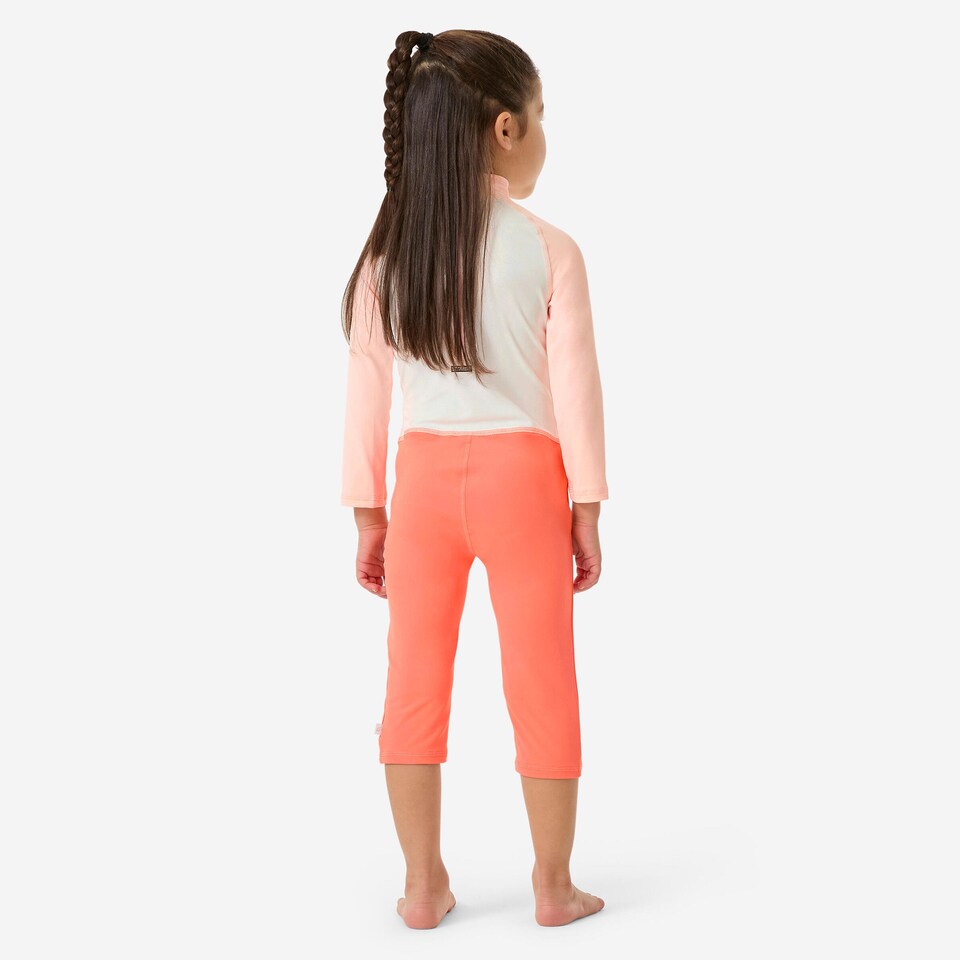 image 1 of Decathlon Baby/Kids’ Swimming Long Sleeve UV-Protection Suit Pink Print