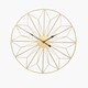 image 1 of Round Geometric Wall Clock in Gold Metal