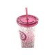 image 2 of Aston Villa FC Crest 600ml Freezer Cup With Straw - Claret Red - One Size