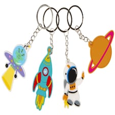 Pack of 12 Space Design Keychains