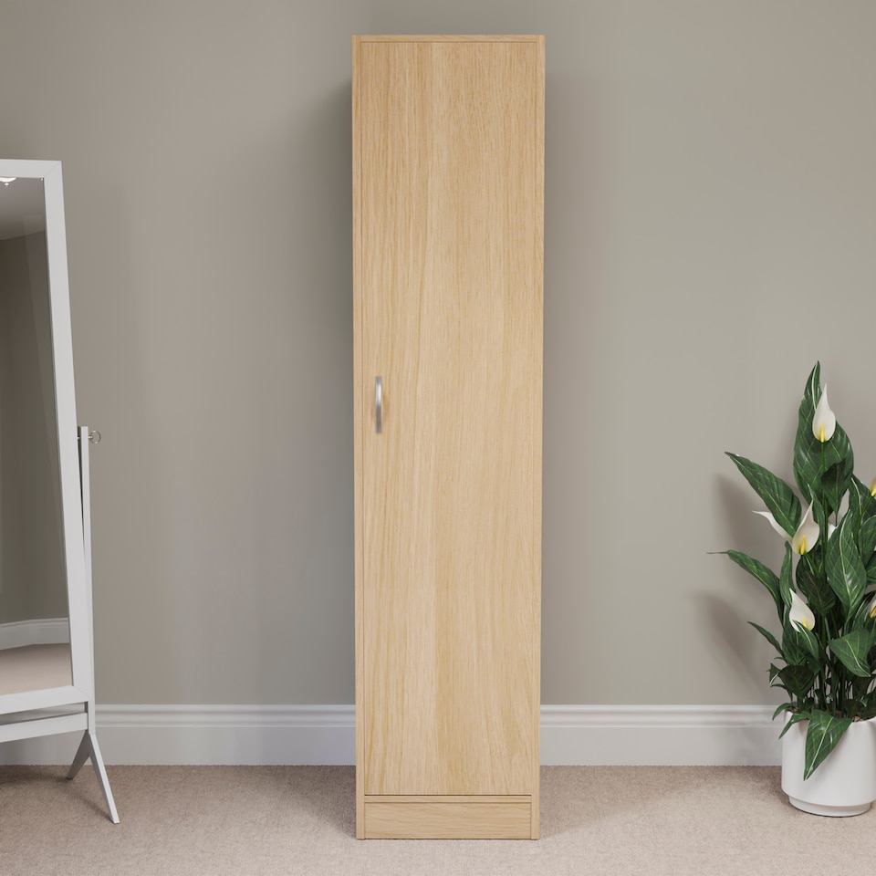 image 1 of Vida Designs Riano 1 Door Wardrobe With Shelf & Clothes Rail, Pine