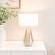 image 2 of ValueLights Jax Brushed Chrome Metal Pear Shaped Touch Table Lamp Base
