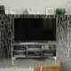 image 7 of Bold TV unit 120cm grey ribbed fronts gold accents Grey