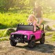 image 2 of AIYAPLAY Land Rover Licensed Electric Car for Kids, 12V Battery-Powered Kids Ride On Car with Remote Control, Music, Horn, Suspension Wheels, LED Lights, Off-Road Toy for 3-5 Years Old, Pink | Pink | Pink
