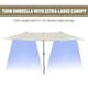 image 3 of Outsunny 4.6M Garden Patio Umbrella Canopy Parasol Sun Shade w/ Base Off White