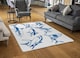 image 2 of Graphical set of blue sharks isolated on white background (Rug)