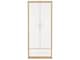 image 2 of Seville 2 Door 1 Drawer Wardrobe - L47 x W76 x H180 cm - White High Gloss/Light Oak Effect Veneer | White
