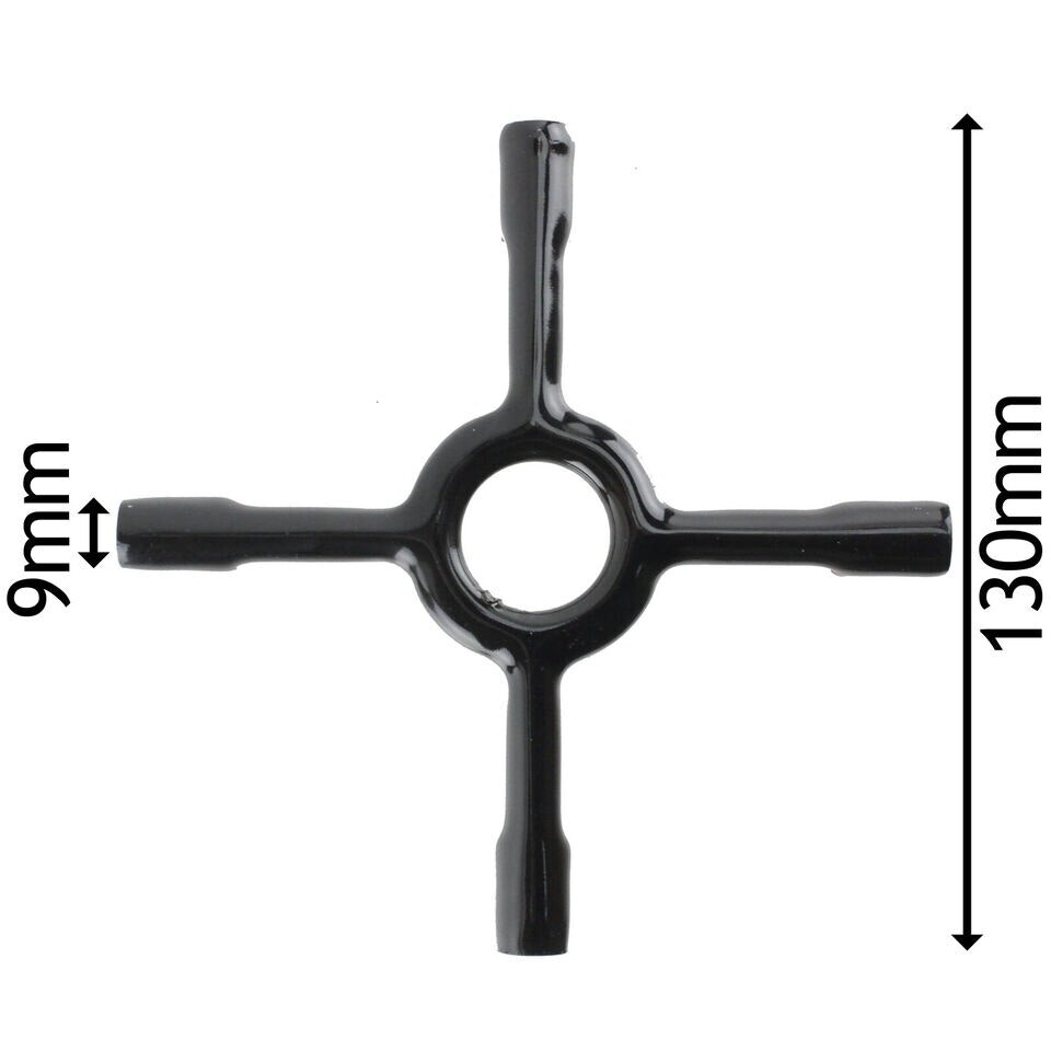 image 1 of SPARES2GO Universal Gas Hob Ceramic Pan Support Moka Trivet Stand (Small 130mm) Black