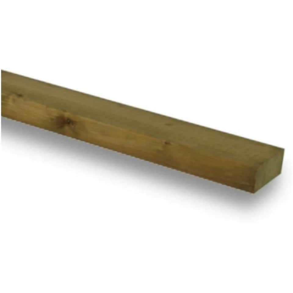 image 1 of PACK OF 5 (Total 5 Units) - 47mm x 75mm (3x2) C16 Green Pressure Treated Regularised Timber Carcassing - 4.8m Length