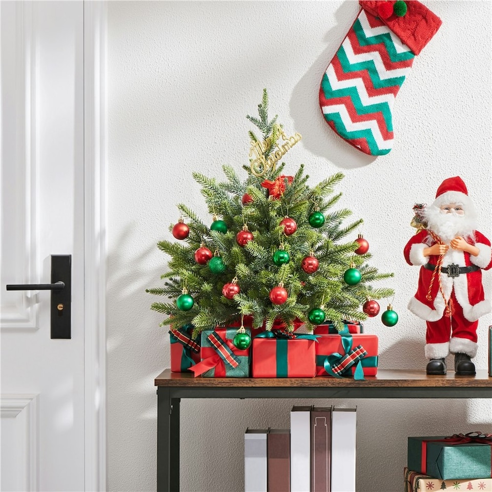 image 1 of Yaheetech 61cm Artificial Christmas Tree with Cement Base Green