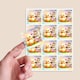 image 2 of Easter Bunny and Chick Square Stickers 65mm - Sheet of 12