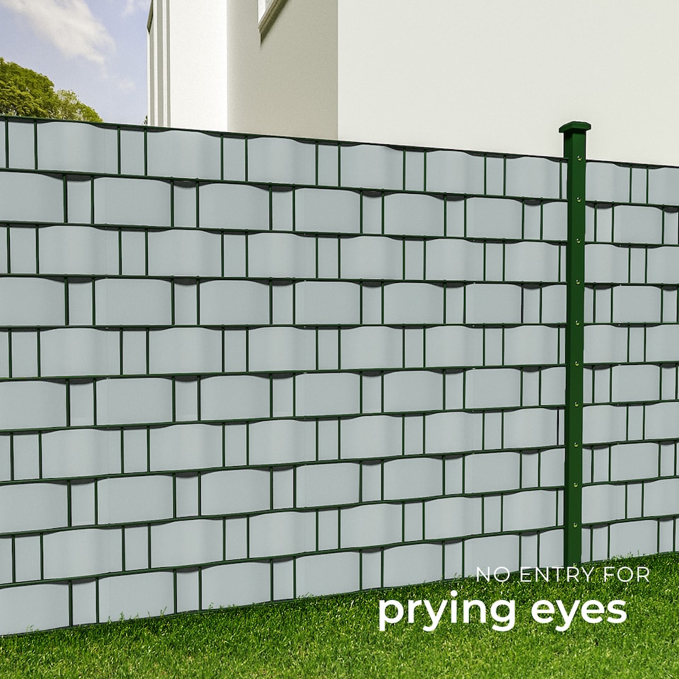 image 1 of Privacy Film - double-sided print, opaque and tear-resistant, fastening clips included | Grey | light grey | 3500 x 19 x 0,04 cm | 1