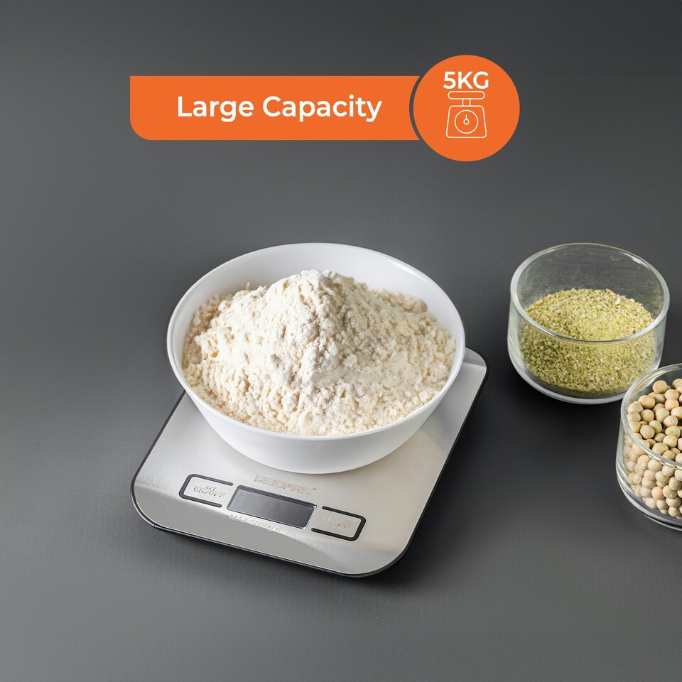 image 1 of GEEPAS Digital Kitchen Scale - Silver