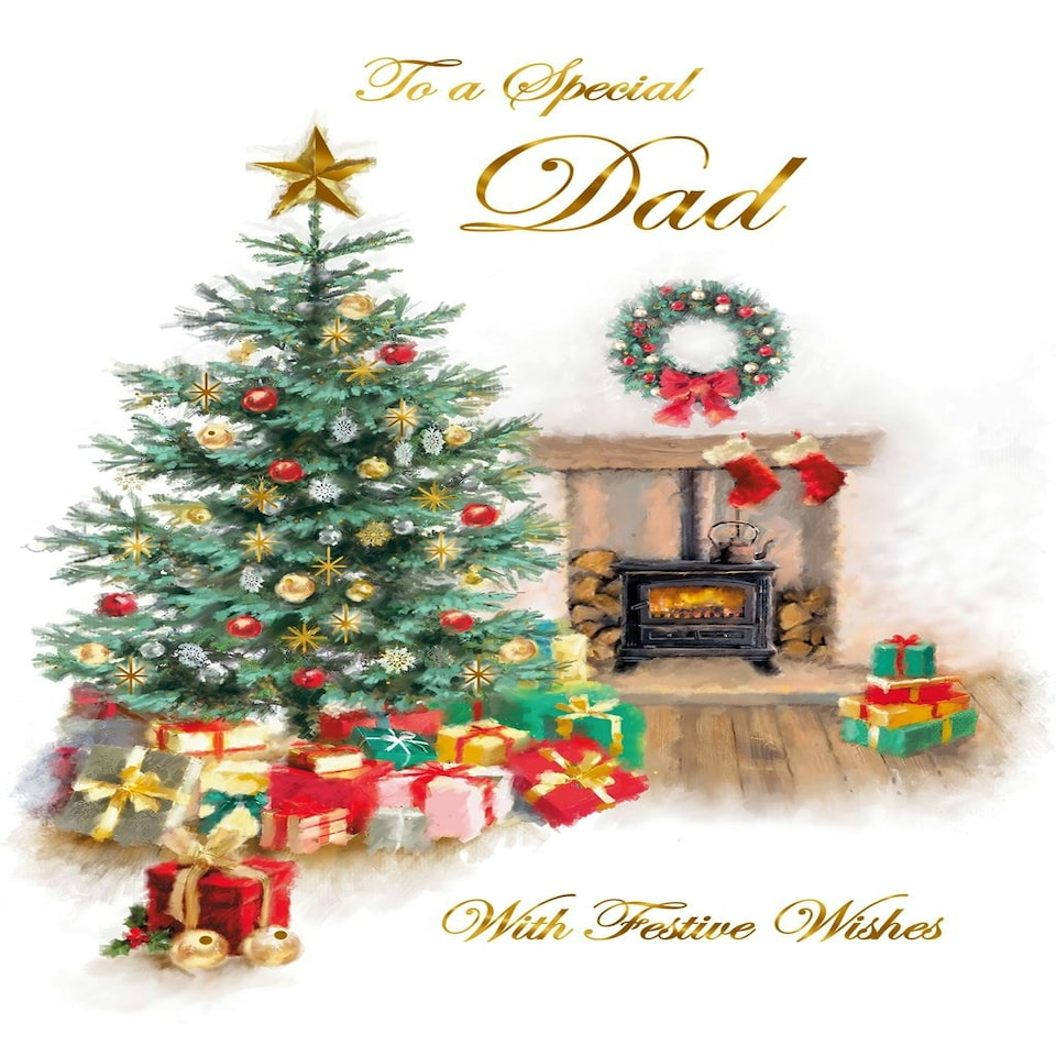 image 1 of Xmas Tree Gifts Design Dad Christmas Card