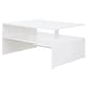 image 1 of HOMCOM 2 Tier Coffee/End Table Modern Design w/Open Shelf Living Room White