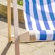 image 7 of Harbour Housewares Folding Wooden Deck Chairs - Navy Stripe - Pack of 2 | Blue | Blue