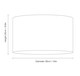 image 7 of Contemporary and Sleek Taupe Textured 14 Inch Linen Fabric Drum Lamp Shade 60w Max | Cream