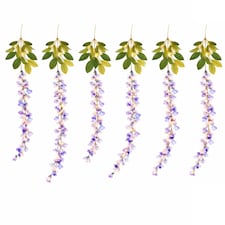 Gardenwize Solar Decorative Wisteria Flower Lights (6 Piece w/ 60 LED)