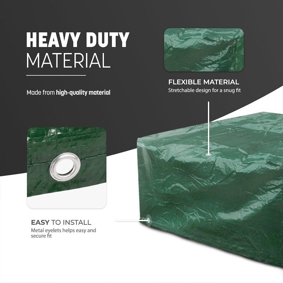 image 1 of Keplin Waterproof Garden Furniture Cover Heavy Duty Polyethylene Brass Eyelets