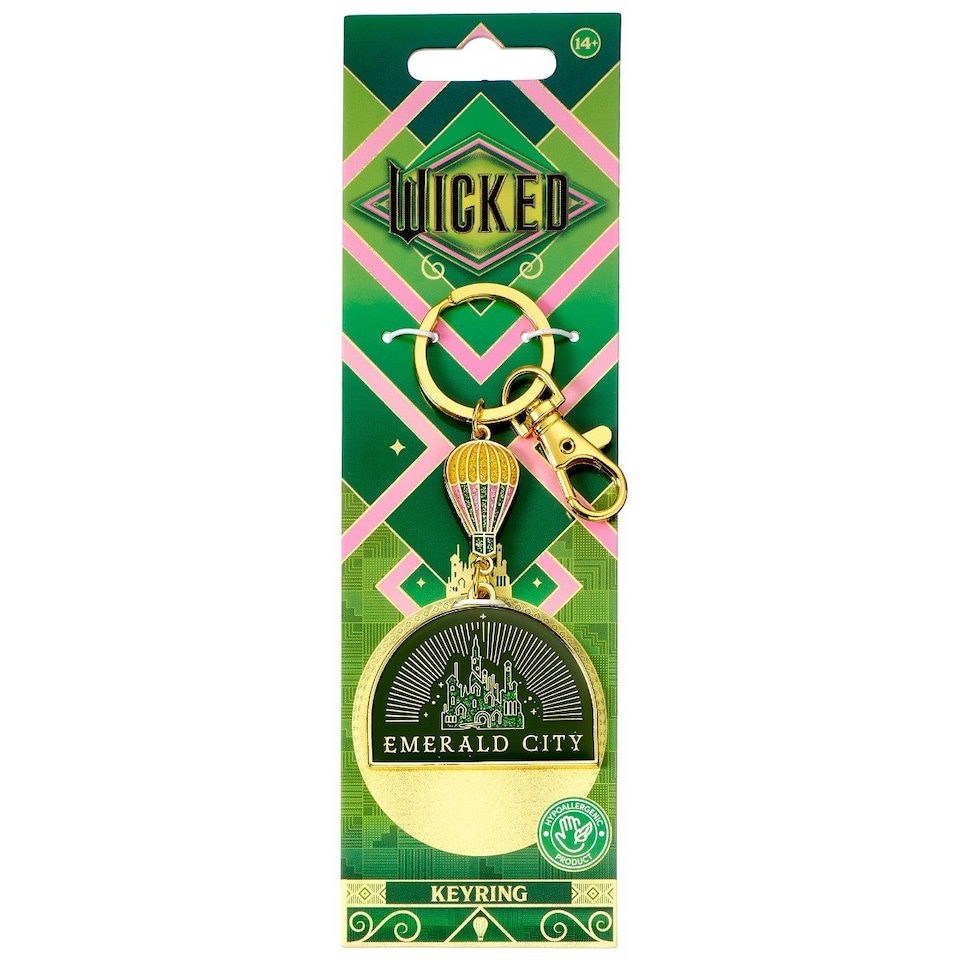 image 1 of Wicked Emerald City Hot Air Balloon Keyring