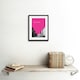 image 2 of Royal Mile Edinburgh Scotland Famous Street Pink 9x7" Black Framed Wall Art Print