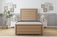 image 1 of Sloomy Ashford Latte Dumfries Bed Frame With 50" Upholstered Headboard 2'6 Small Single