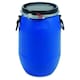 image 1 of 30 Litre Plastic Blue Open Top Storage Barrel Drum Keg with Lid & Latch Ring | Blue