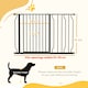 image 7 of PawHut Dog Gate Wide Stair Gate w/ Door Pressure Fit, 75-115W cm, Black
