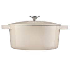 Cooks Professional Casserole Dish 26cm – Ovenproof Pan with Lid | White | White