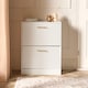 image 2 of OHS Ribbed 2-Drawer Shoe Cabinet Flip Down Hallway Storage Unit