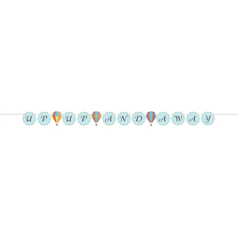 Creative Party Up Up And Away Ribbon Baby Shower Banner - Blue - One Size