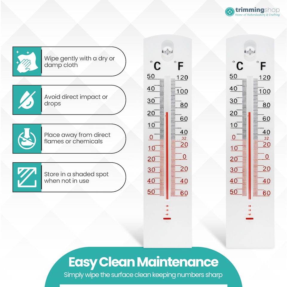 image 1 of Wall Thermometer, Room Thermometer, Indoor Outdoor Thermometer - 2pcs