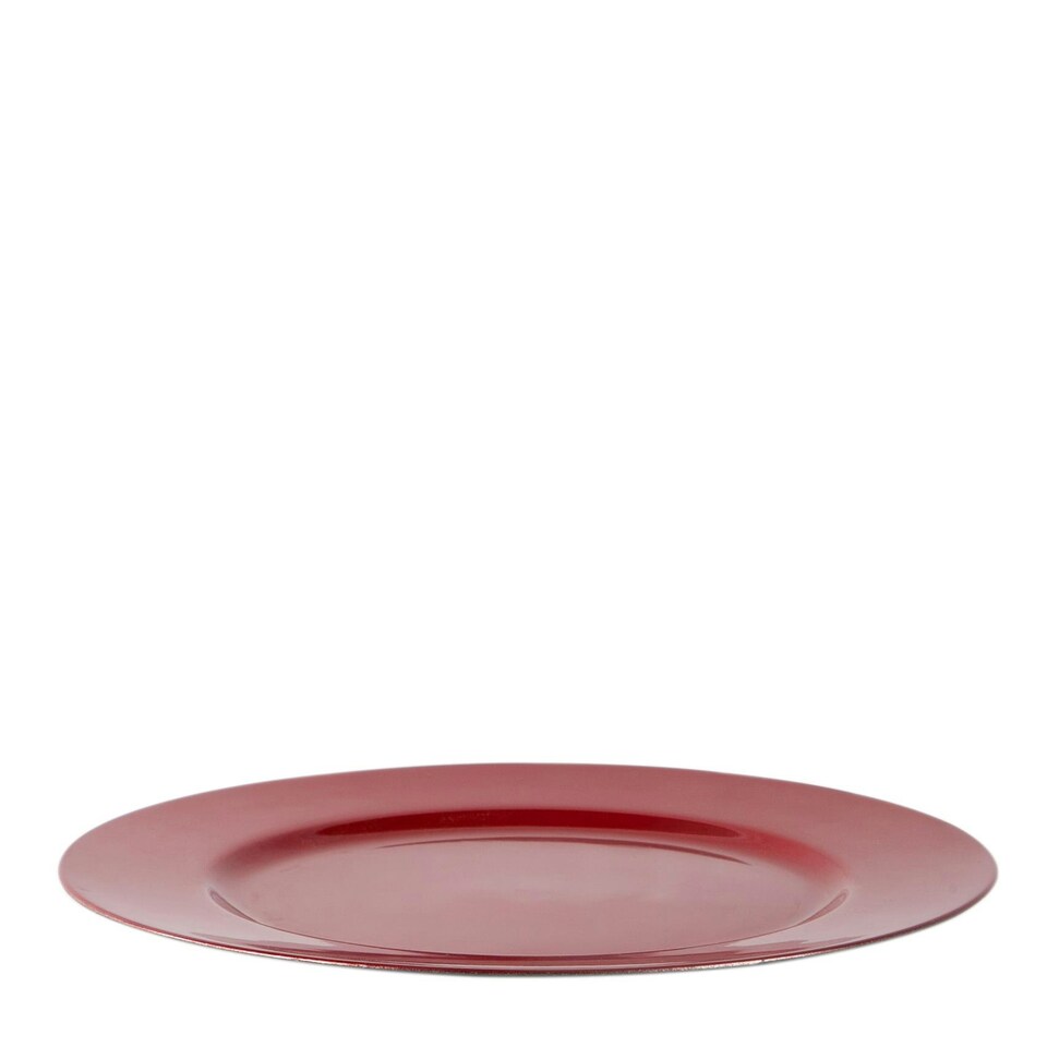 image 1 of Argon Tableware Metallic Charger Plate - 33cm - Red Red