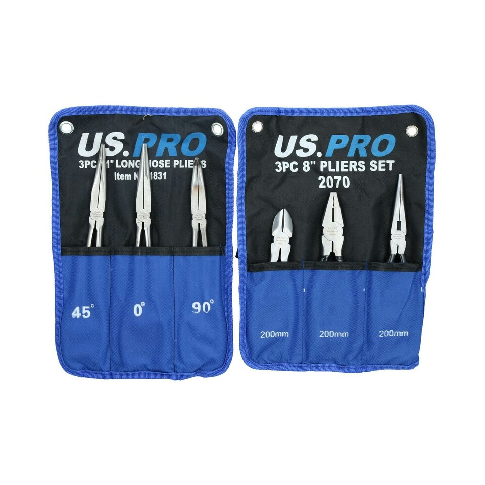 image 1 of 6" And 9" Circlip Plier Pliers Sets Internal and External / Bent and Straight