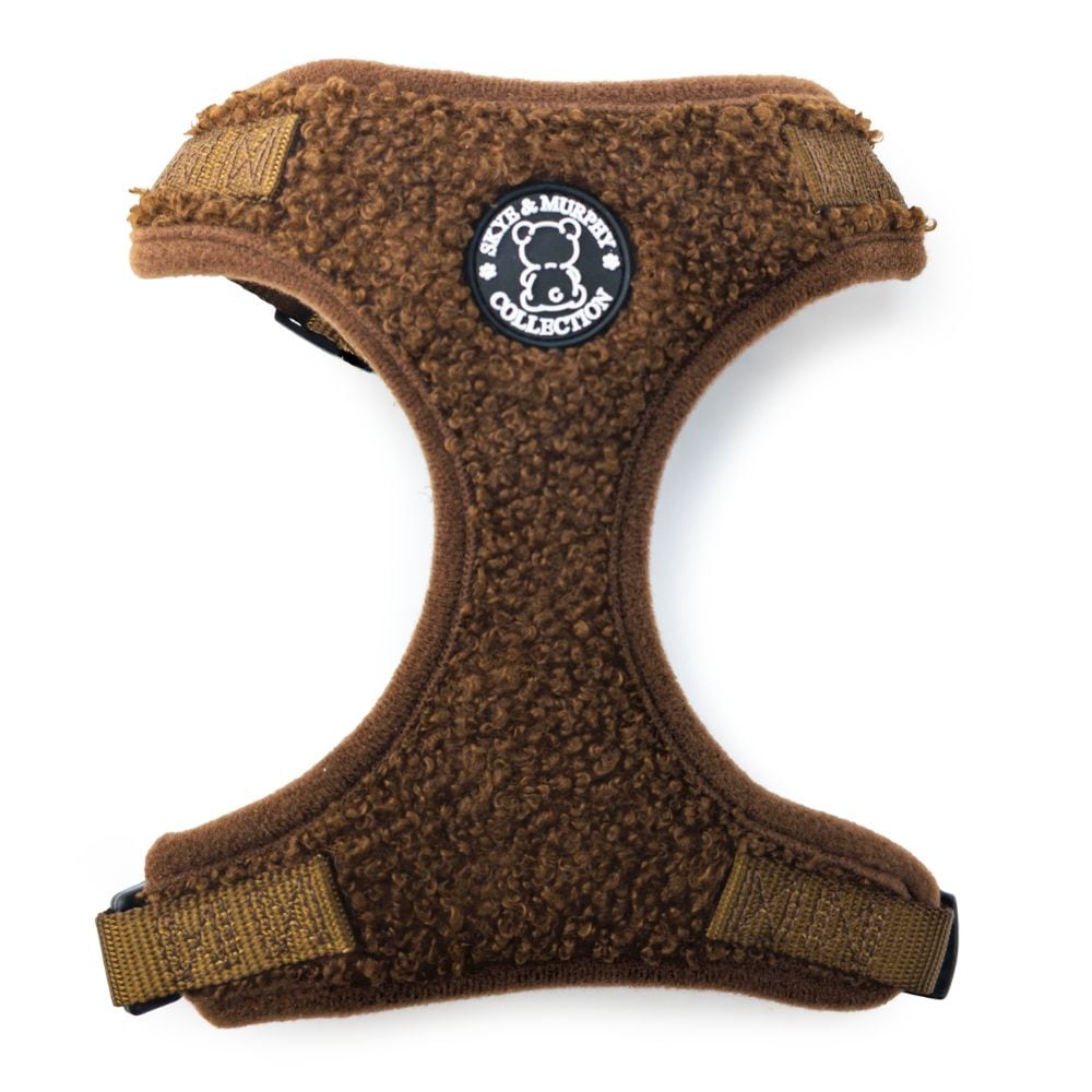 HugglePets Skye & Murphy Teddy Dog Harness Brown Espresso S