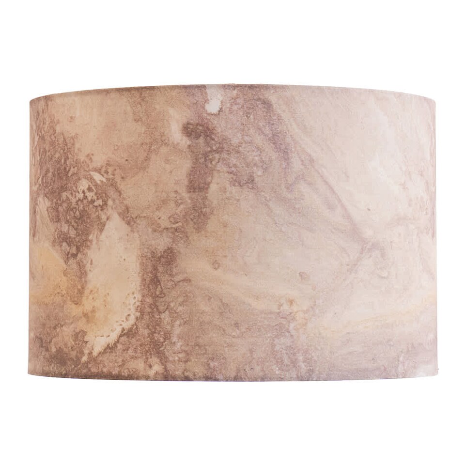 image 1 of ValueLights Leanne Marble Effect Fabric Pendant Lamp Shade & Bulb | Multi