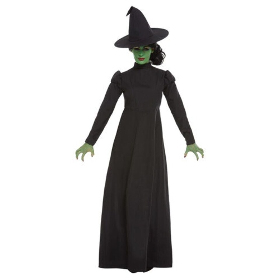 image 1 of Wicked Witch Fancy Dress Costume Ladies Medium - UK 12-14 | Green | 12