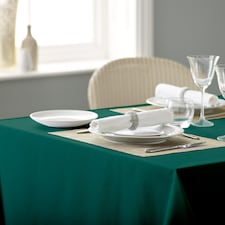 Polyester Plain Tablecloths-Dark Green-178 x 366cm