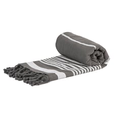 Nicola Spring Deluxe Turkish Cotton Bath Towel - 157 x 87cm - Steel Grey | Grey | Steel Grey