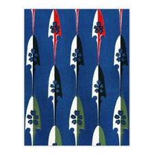 Vintage Japanese Arrowheads Pattern Vintage Wall Art Print Korin 18x24"